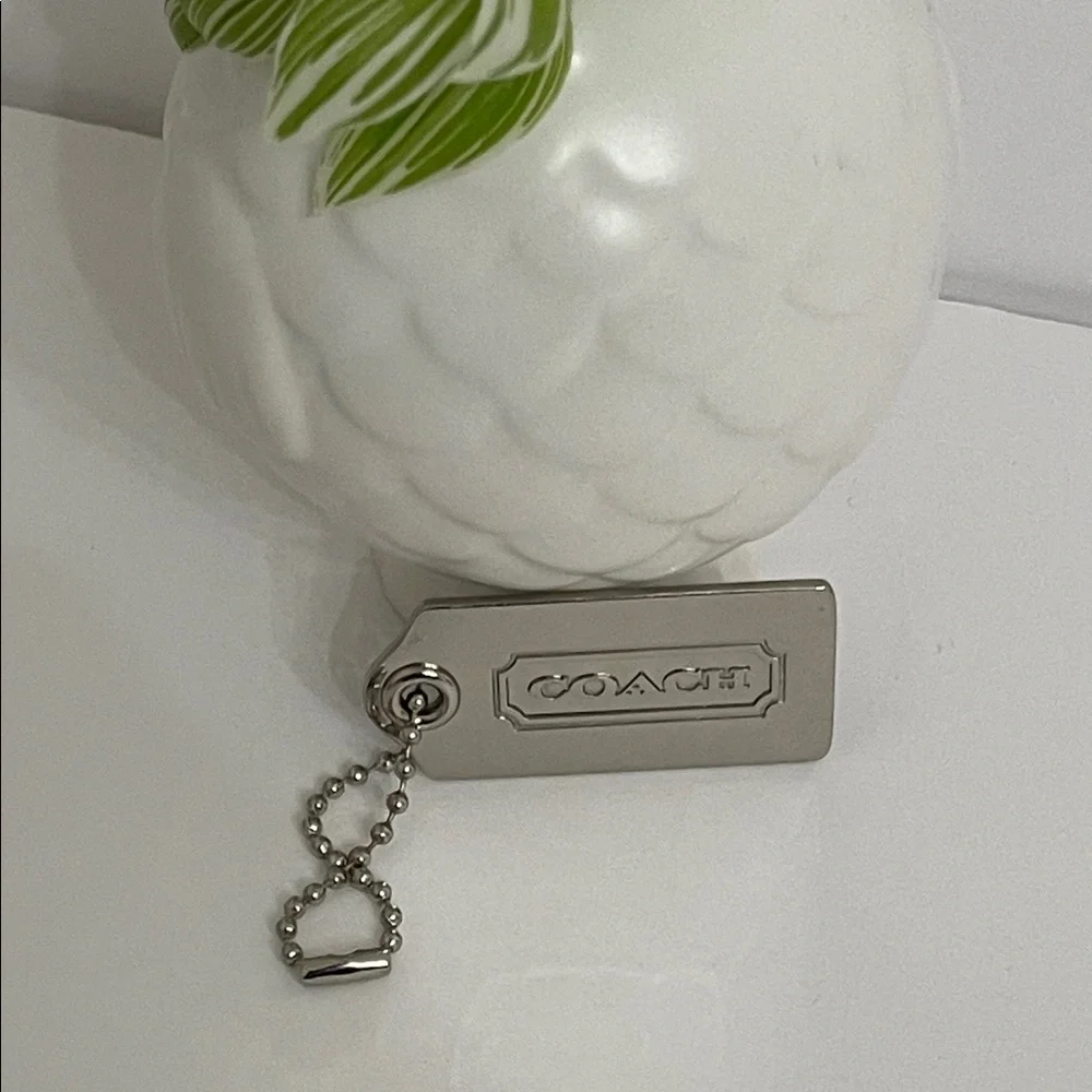 Coach Metal Hang Tag Keychain Bag Charm